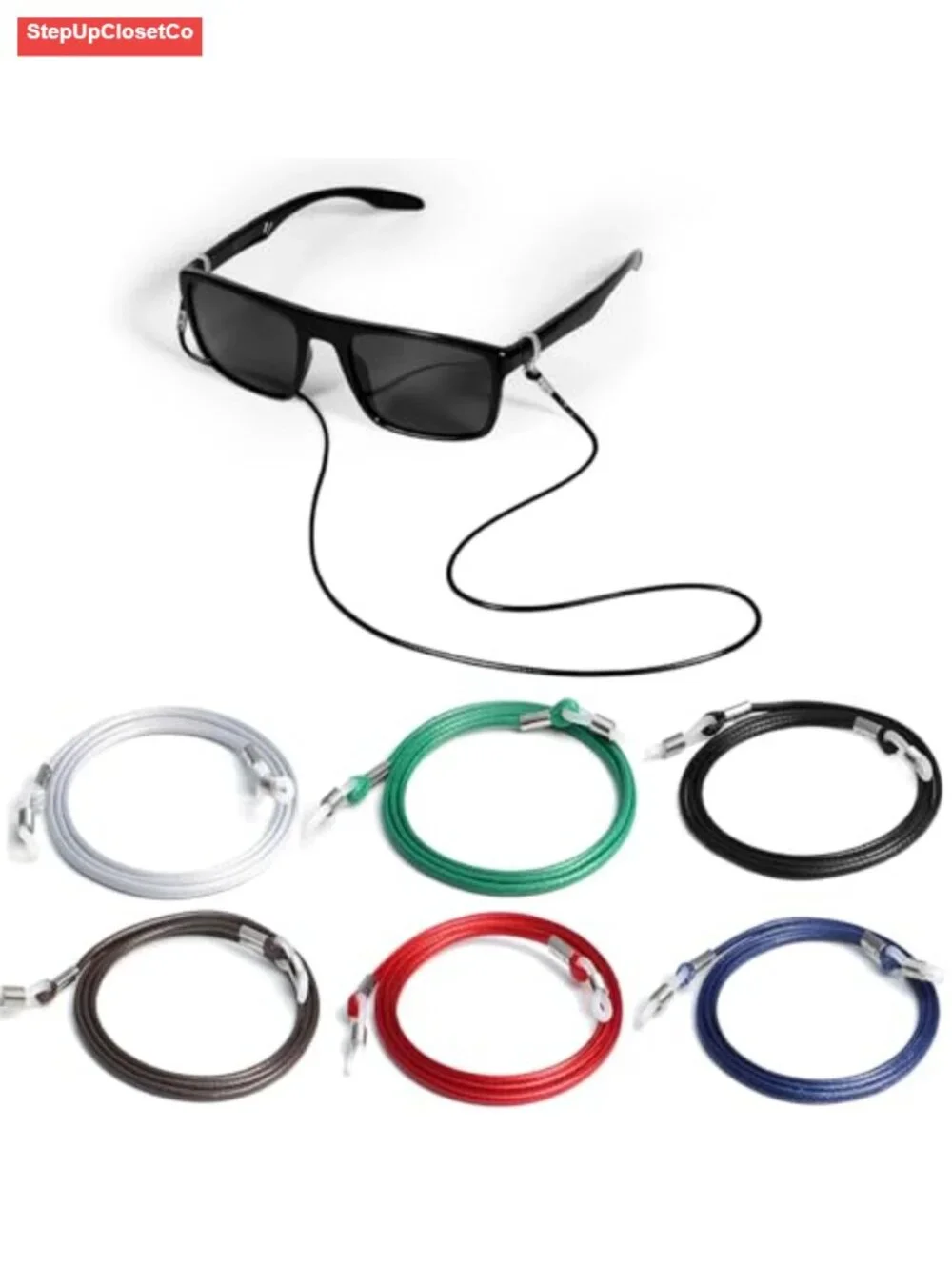 6 Pack Eyeglass Strap Wax Wire Leather Glasses Holder Lanyard Neck Sunglasses